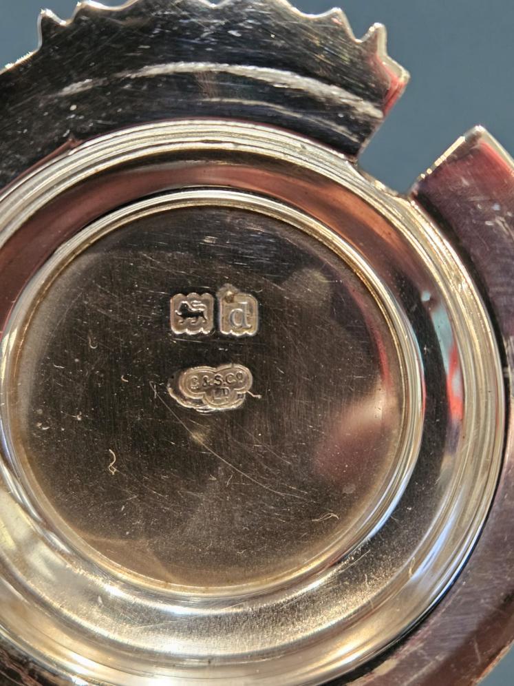 Victorian Goldsmiths and Silversmiths Silver Mustard Pot - Image 8