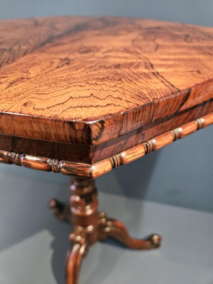 William IV Rosewood Octagonal Occasional Table - Image 4