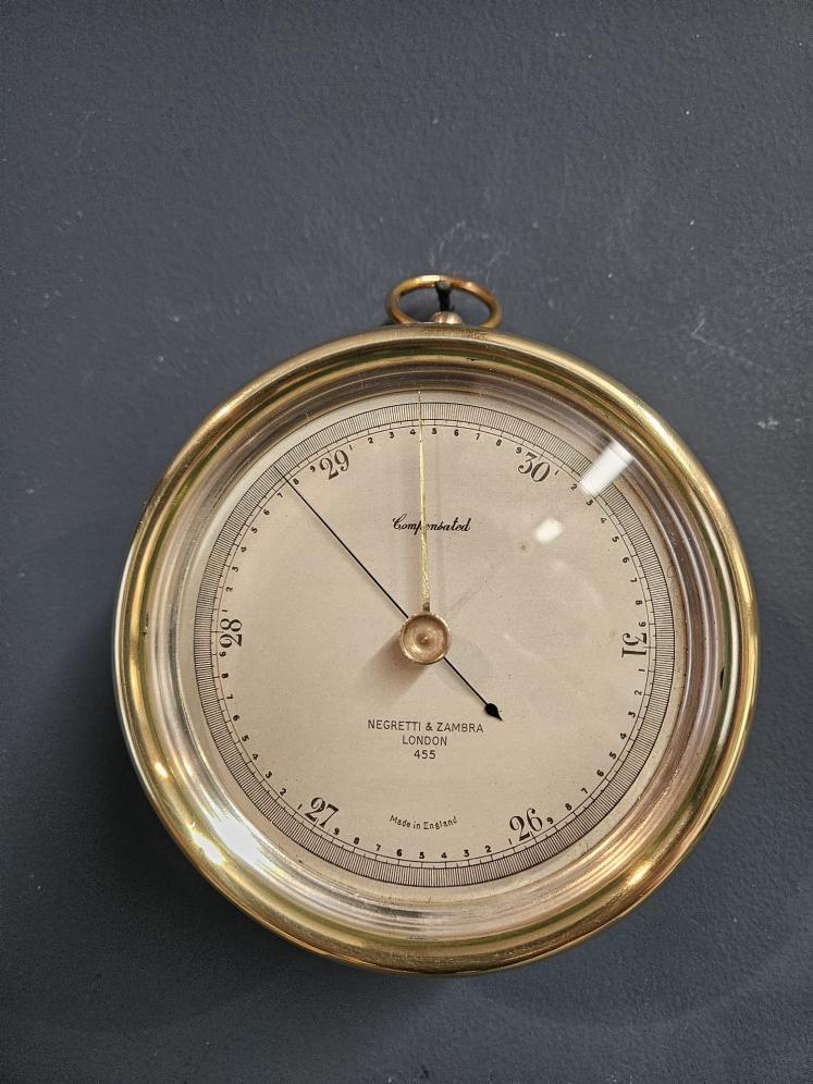 Negretti & Zambra Brass Cased Marine Barometer - Image 2