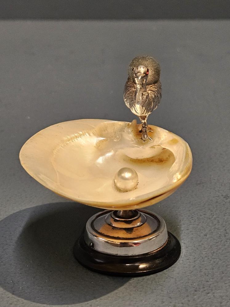 Rare Edwardian Silver Emu Pin Cushion - Image 7