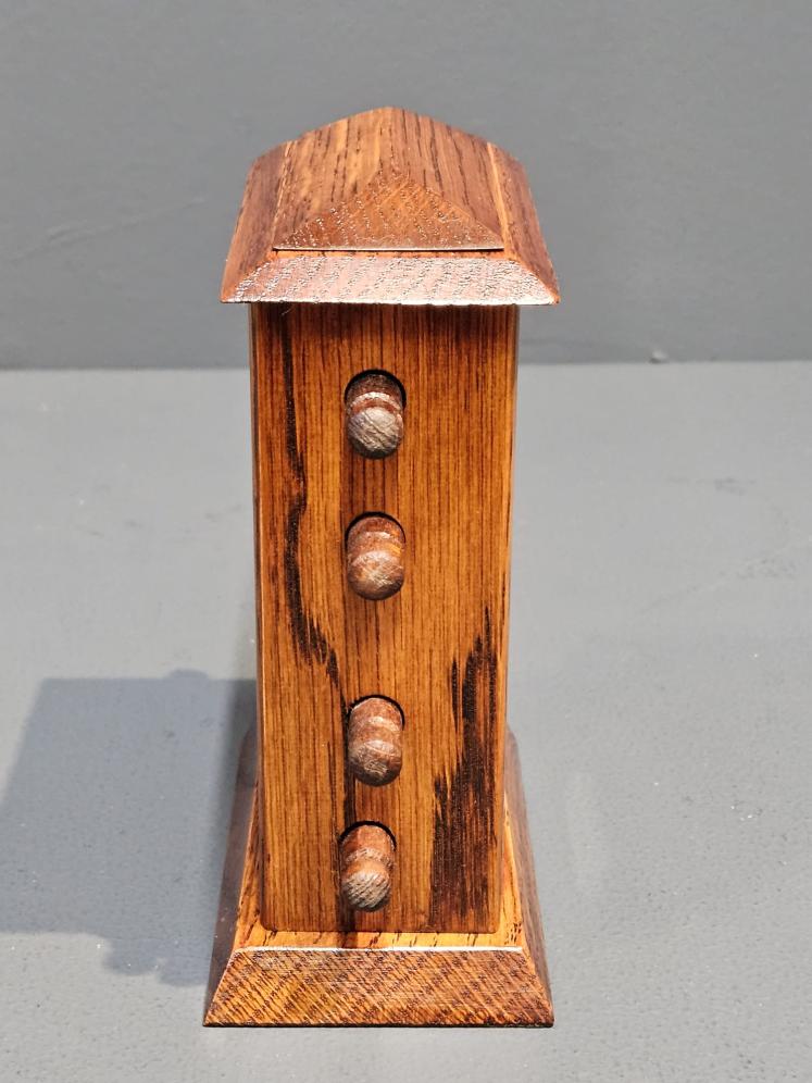 Edwardian Oak Perpetual Desk Calendar - Image 4