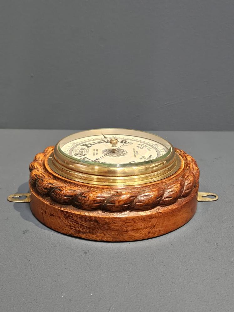Cardiff Oak Cased Ships Barometer - Image 3