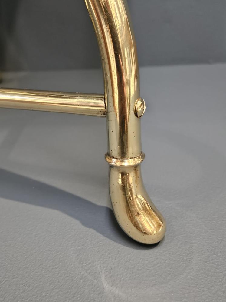 Victorian Brass and Oak Revolving Book Stand  - Image 4