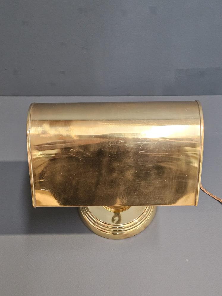 Superb 1920's Adjustable Brass Bankers Lamp - Image 8