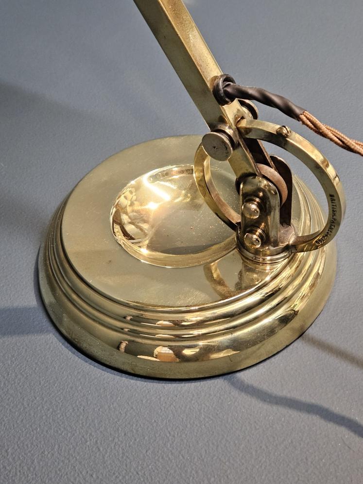 Superb 1920's Adjustable Brass Bankers Lamp - Image 7
