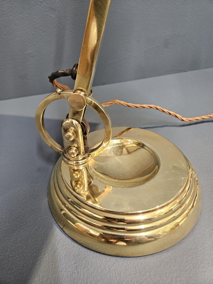 Superb 1920's Adjustable Brass Bankers Lamp - Image 5