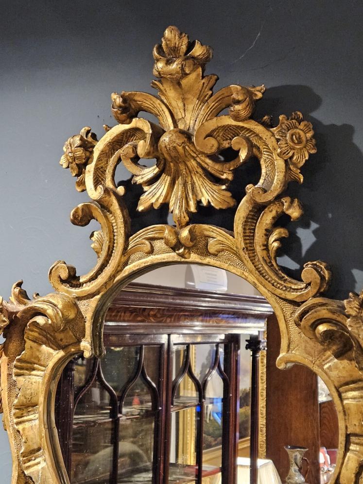 Mid Victorian Timber Gilt Lozenge Shaped Mirror - Image 7