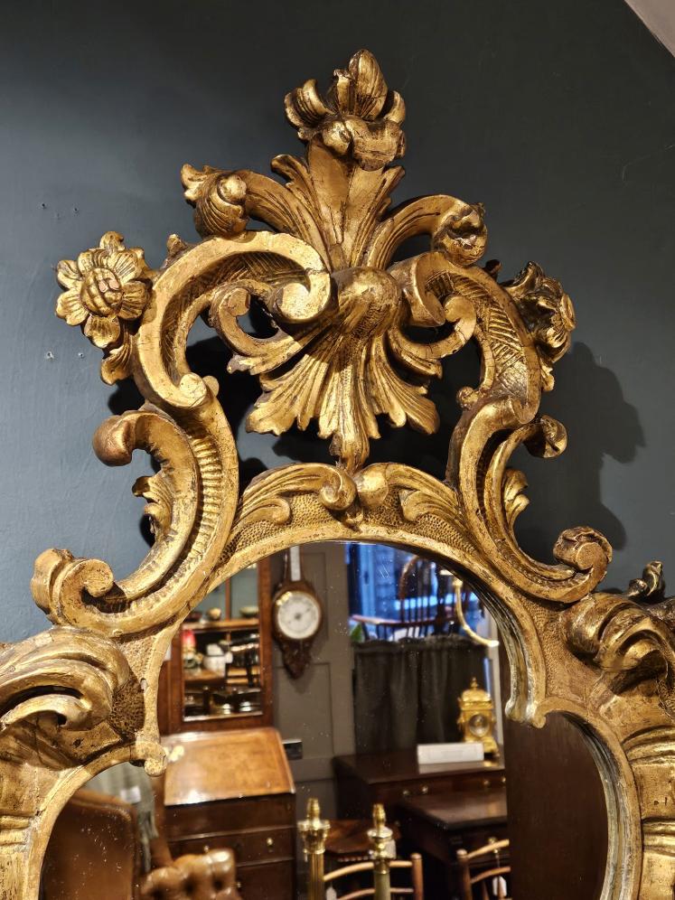 Mid Victorian Timber Gilt Lozenge Shaped Mirror - Image 5