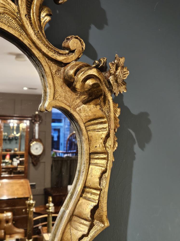 Mid Victorian Timber Gilt Lozenge Shaped Mirror - Image 3
