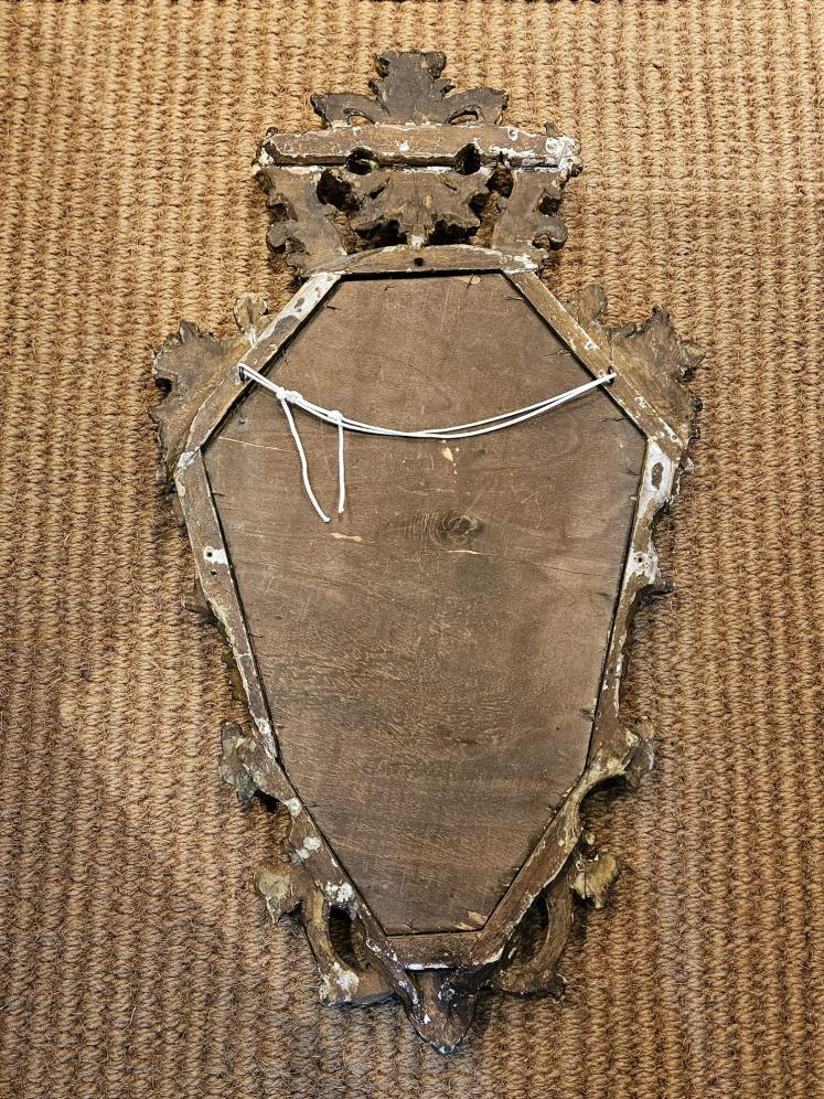 Mid Victorian Timber Gilt Lozenge Shaped Mirror - Image 8