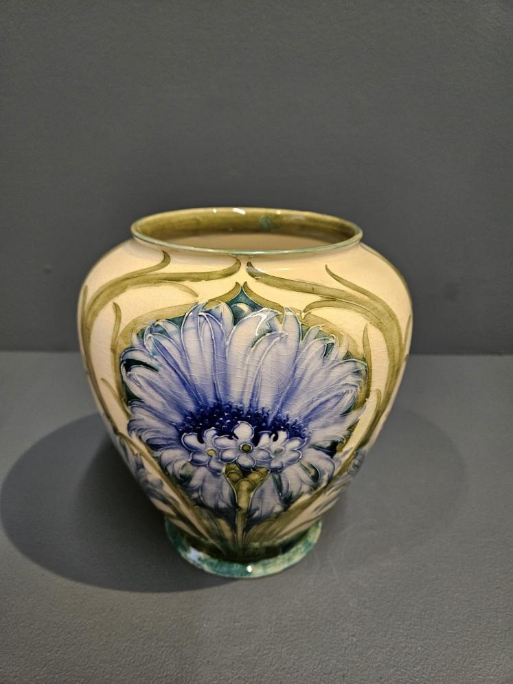 Rare Moorcroft McIntyre Cornflower on White Vase - Image 1