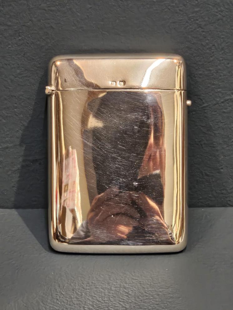 Immaculate George V Polished Silver Card Case - Image 4