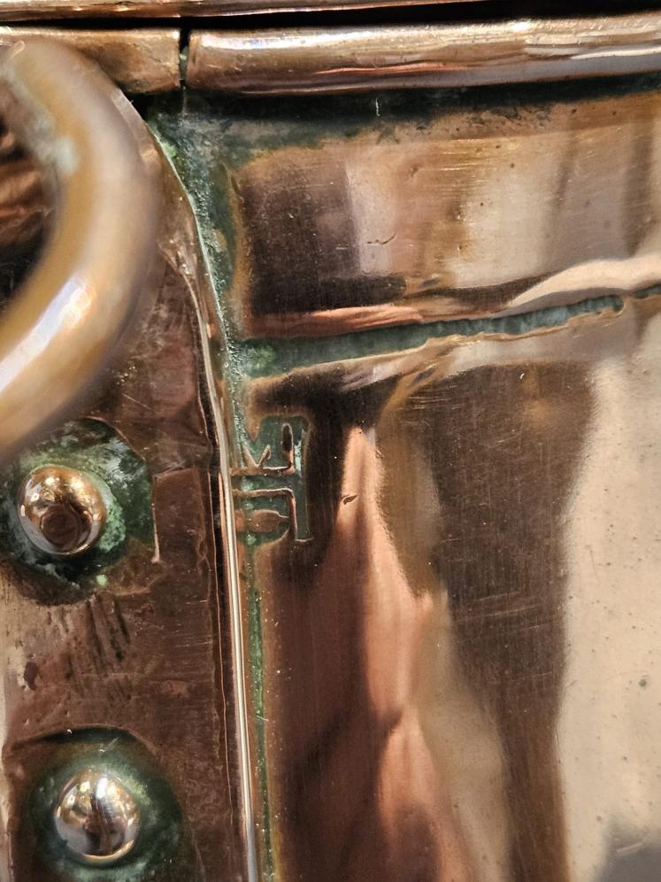 Art Nouveau Copper Coffee Pot - Image 9