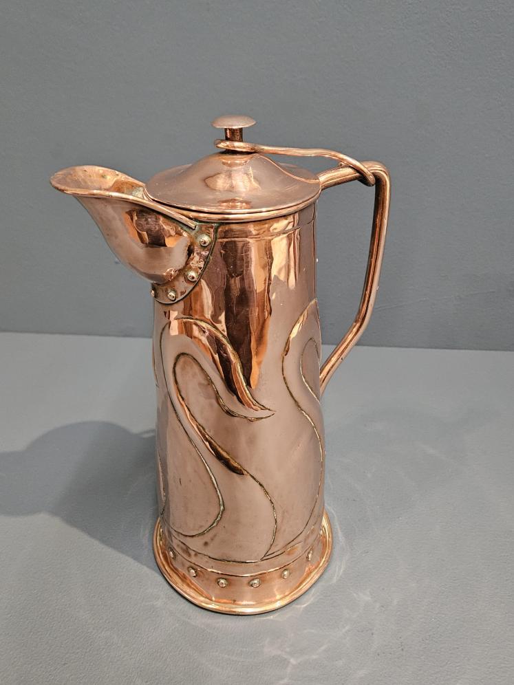 Art Nouveau Copper Coffee Pot - Image 8
