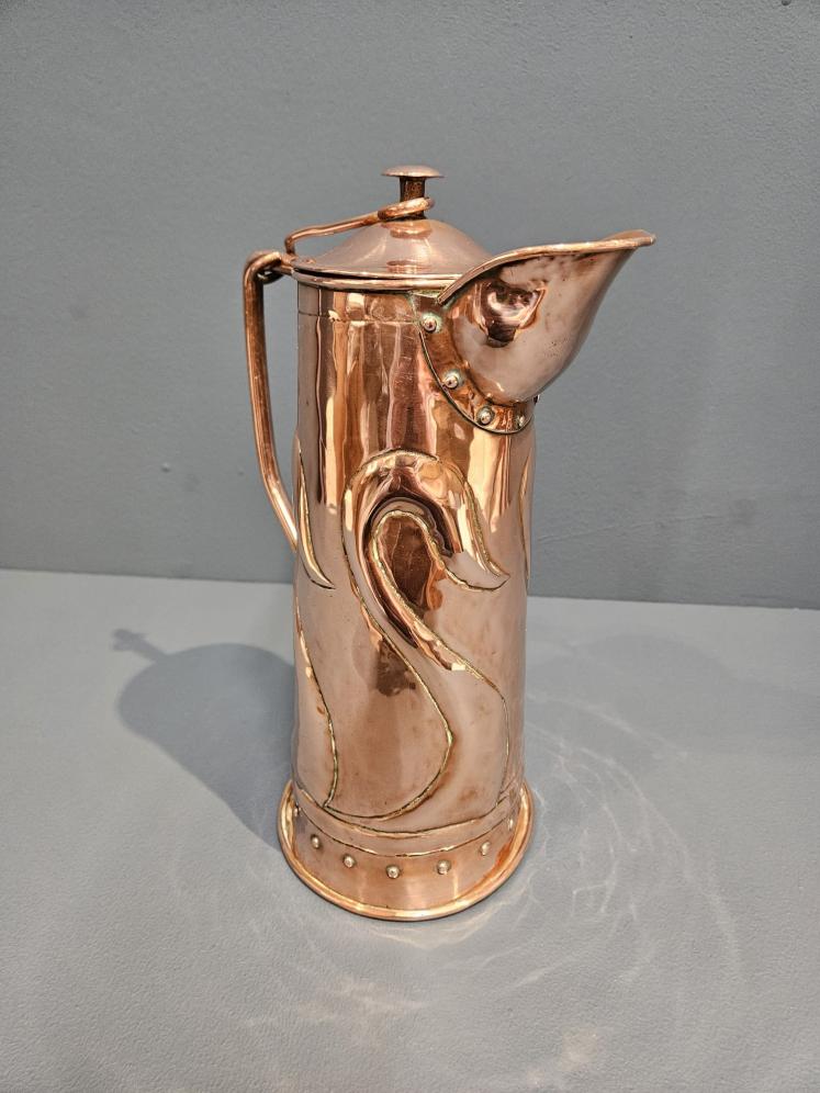 Art Nouveau Copper Coffee Pot - Image 7