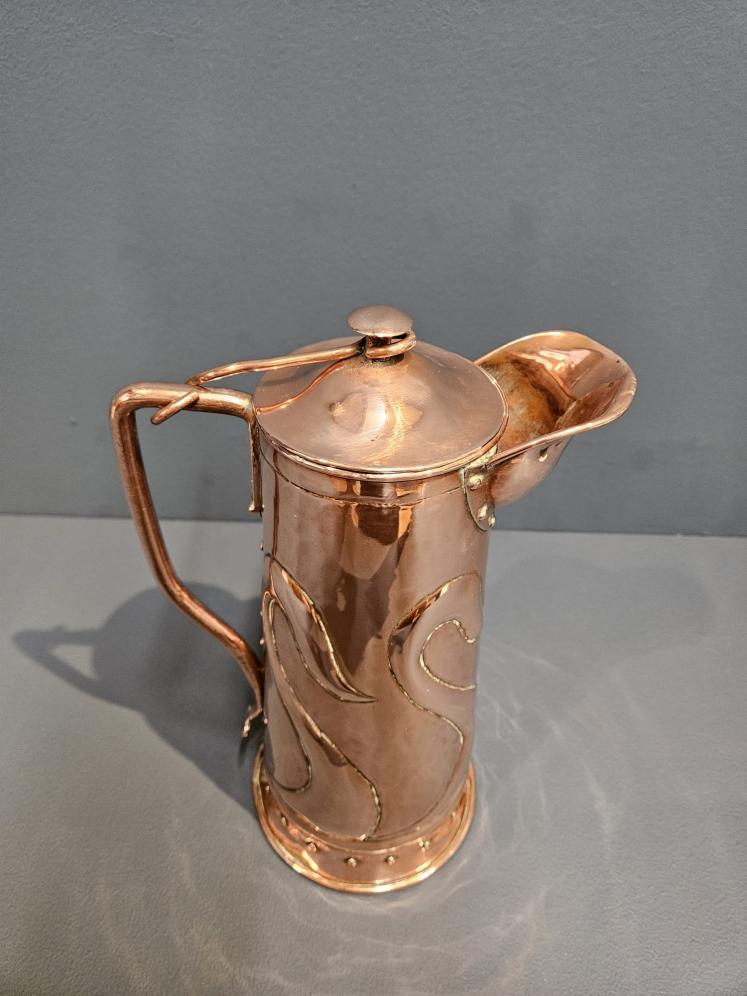 Art Nouveau Copper Coffee Pot - Image 5