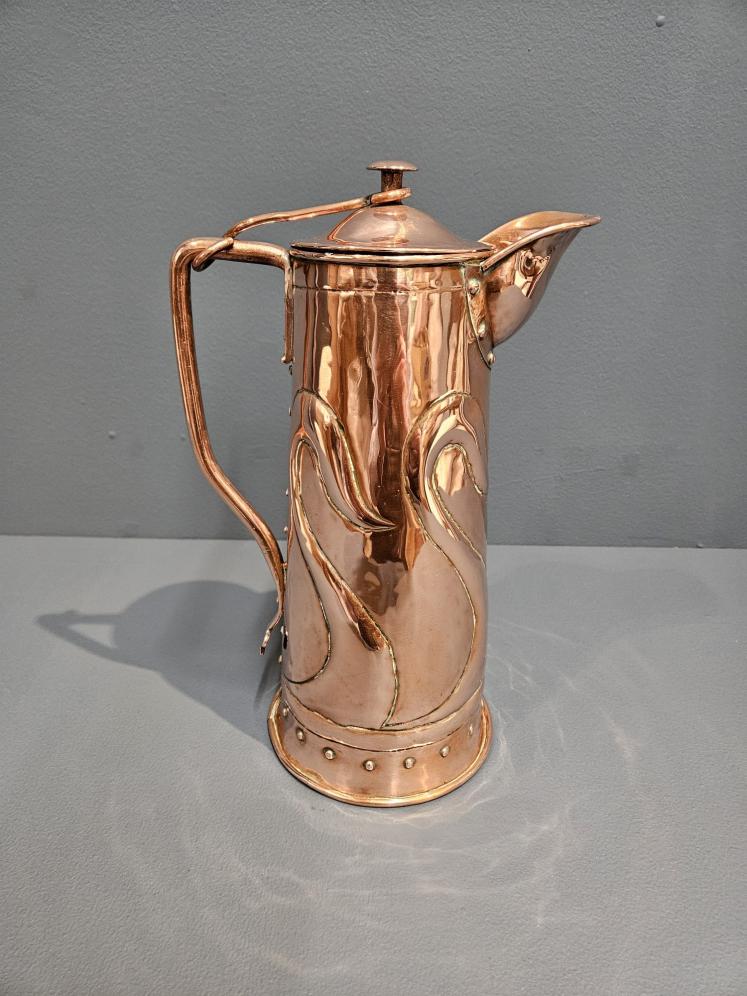 Art Nouveau Copper Coffee Pot - Image 1
