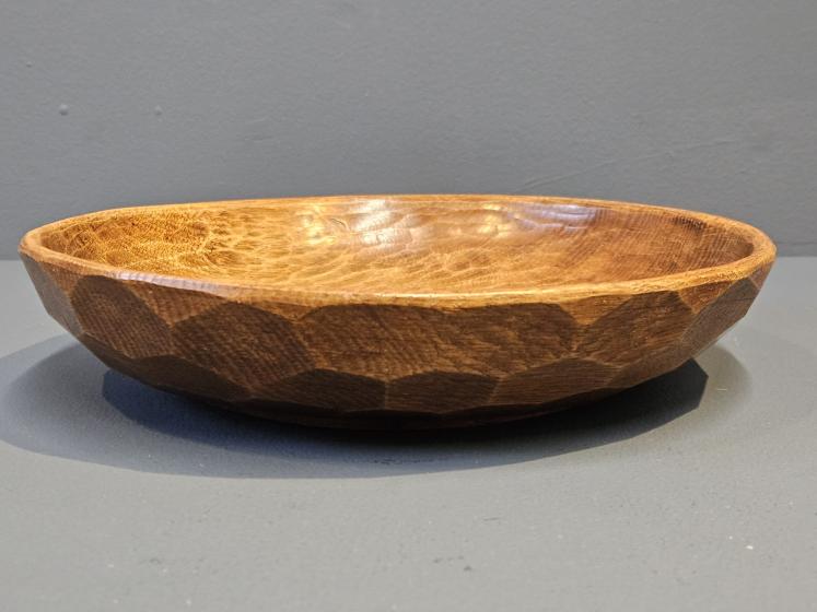 Superb 1950's Thompson of Kilburn Mouseman Adzed Oak Bowl - Image 6