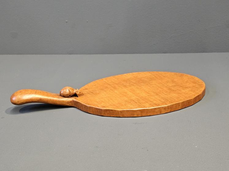 Thompson of Kilburn Mouseman Adzed Oak Cheese Board - Image 6