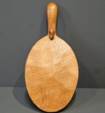 Thompson of Kilburn Mouseman Adzed Oak Cheese Board - Image