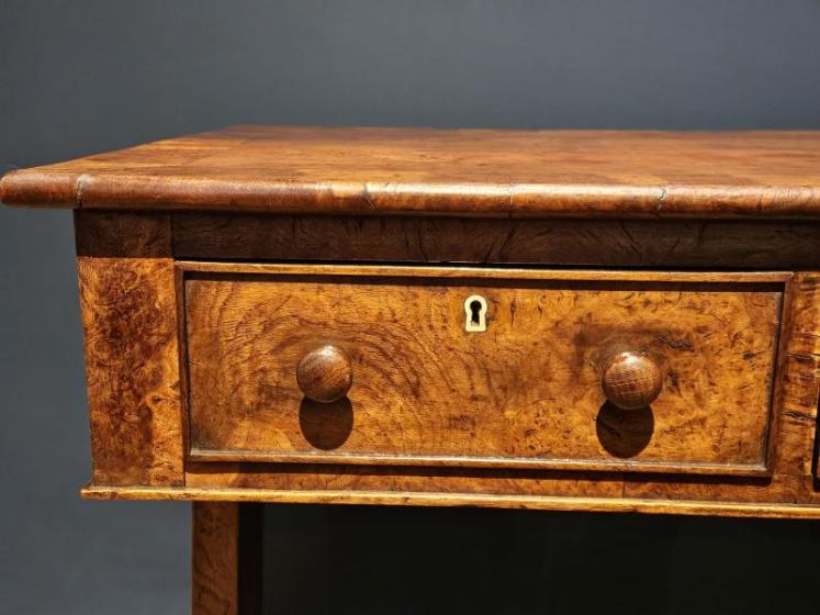 Small Regency Pollard Oak Country House Library Table - Image 5