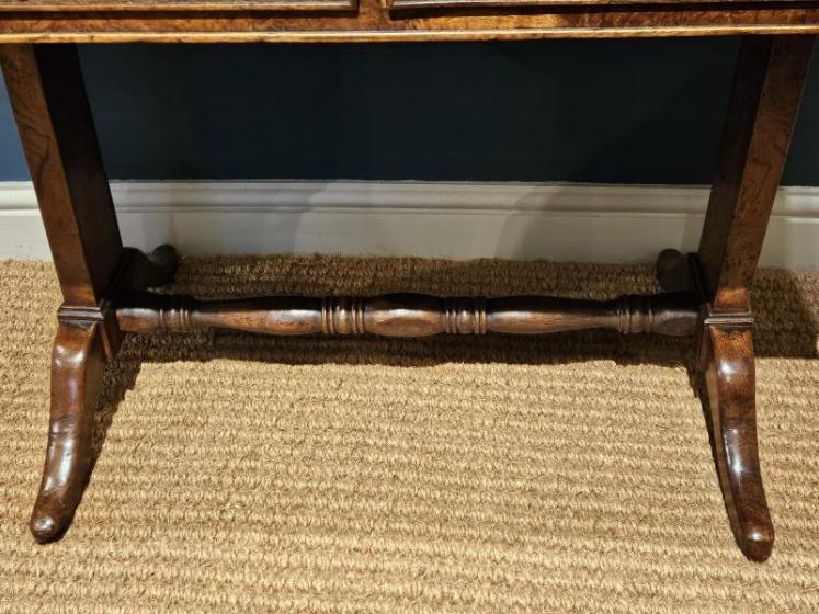 Small Regency Pollard Oak Country House Library Table - Image 6