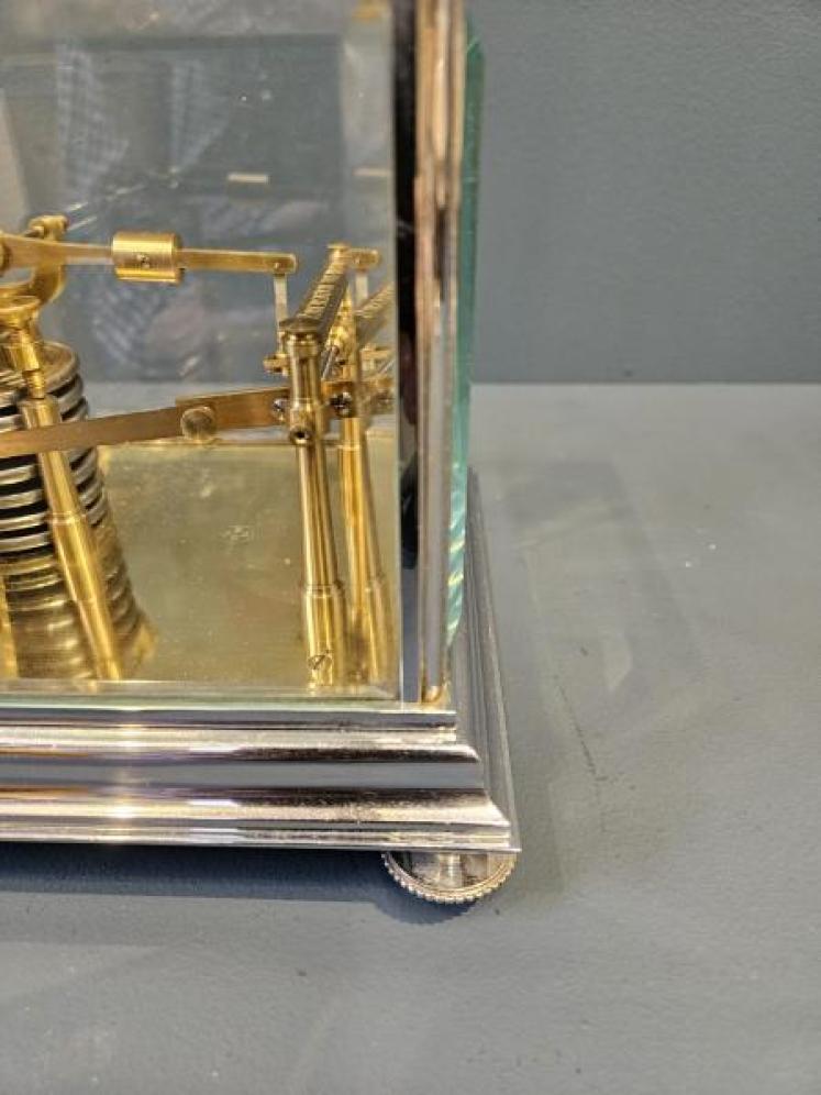 Unusual Edwardian Brass and Nickel Plated Case Barograph - Image 4