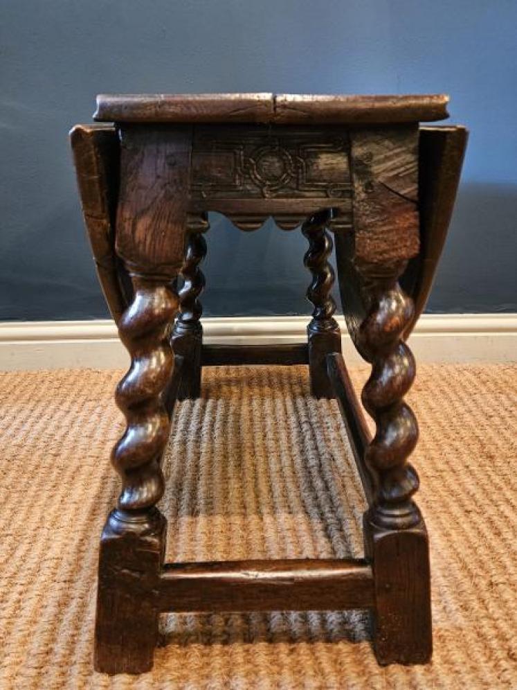 George I Oak Drop Leaf Occasional Table - Image 7
