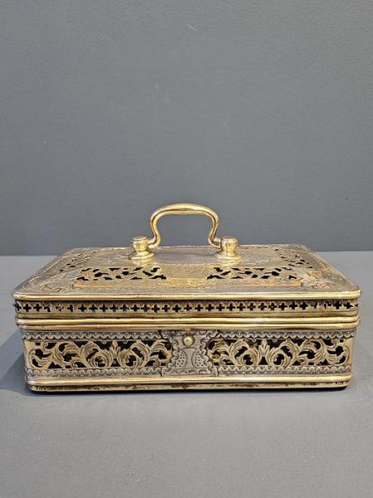 Victorian Brass and Silver Pot Pourri - Image 3