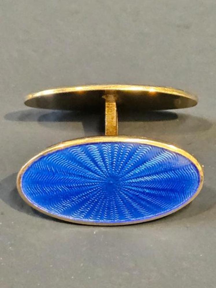 David Andersen Norwegian Silver Gilt and Enamel Cufflinks - Image 2
