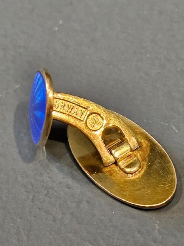 David Andersen Norwegian Silver Gilt and Enamel Cufflinks - Image 4