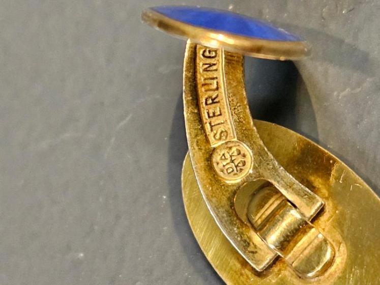 David Andersen Norwegian Silver Gilt and Enamel Cufflinks - Image 5