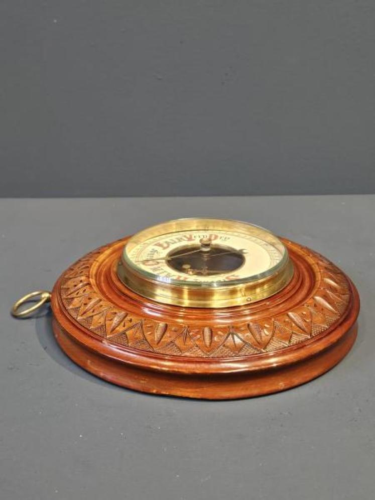 Victorian Turned and Carved Mahogany Cased Barometer - Image 6