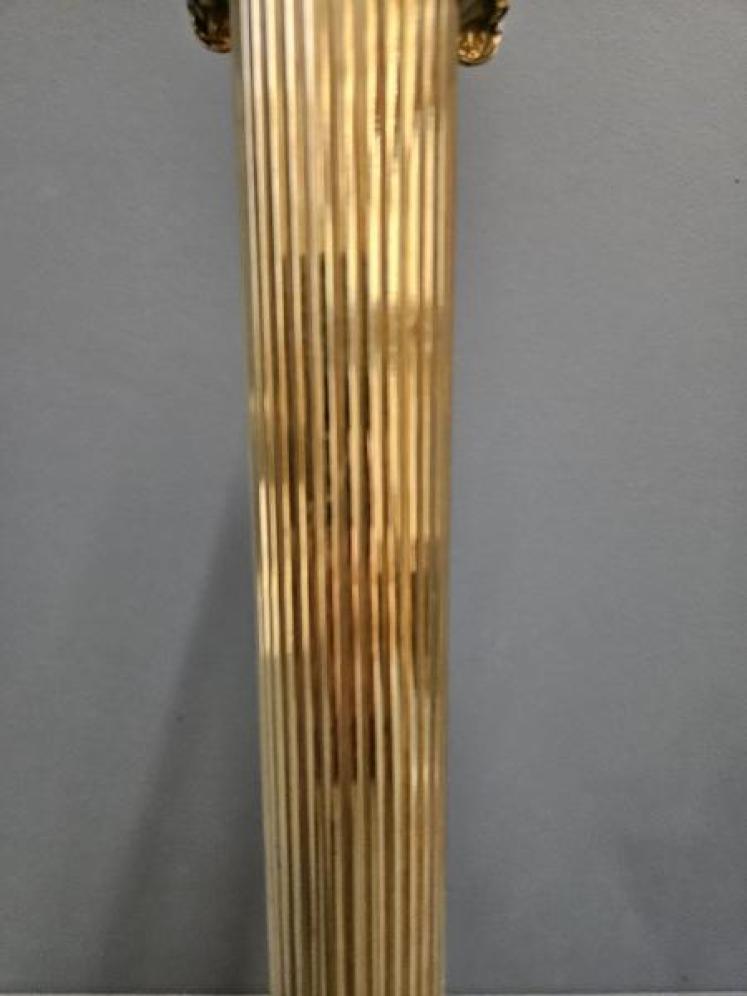Edwardian Reeded Column Doric Mount Table Lamp - Image 4