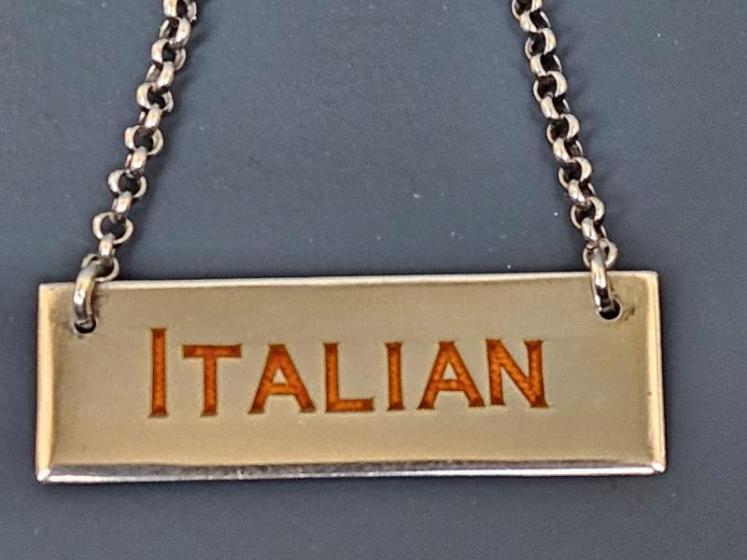 Silver and Enamel Italian Red Wine Label - Image 6