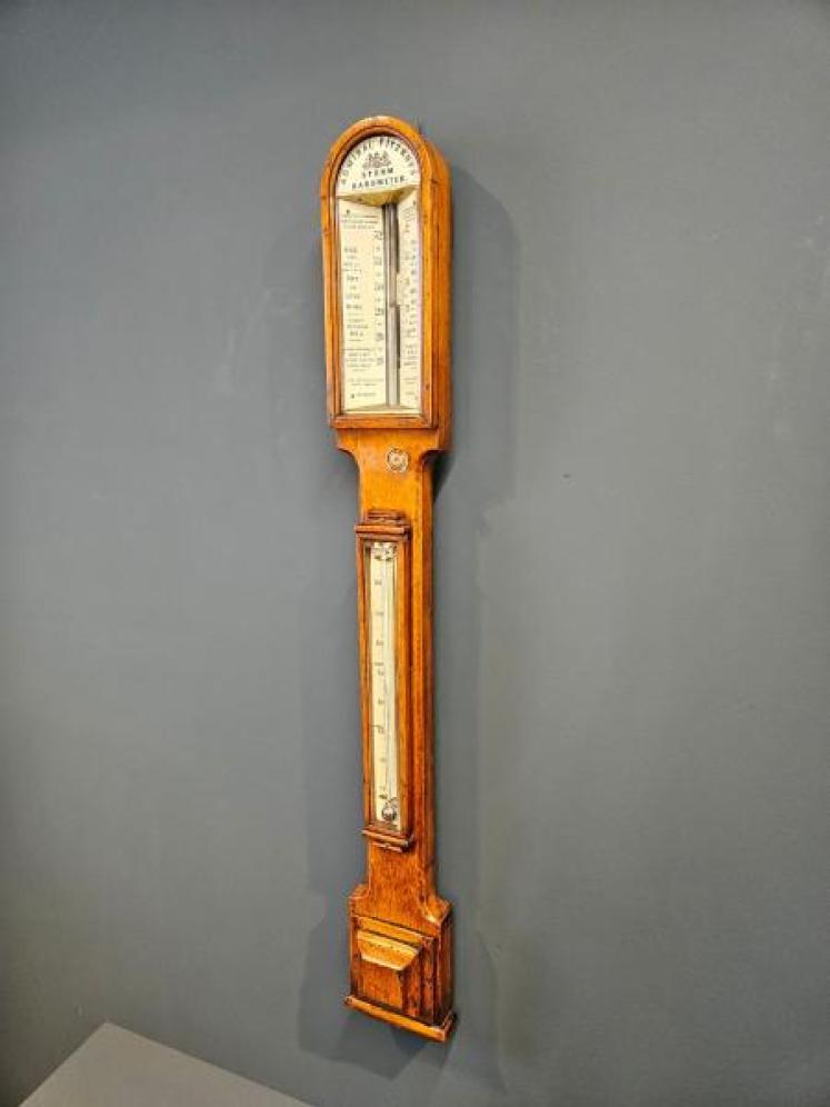 Victorian Oak Admiral Fitzroy Storm Barometer - Image 7