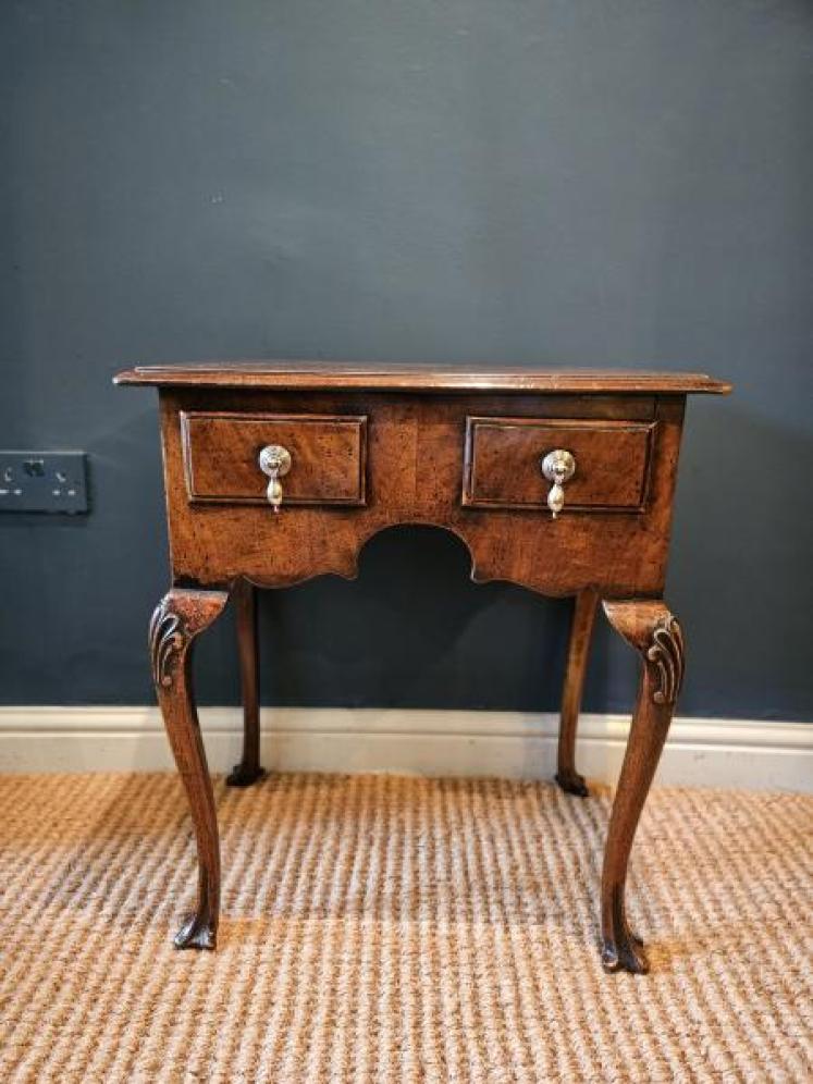 Small Proportion Queen Anne Style Walnut Lowboy - Image 2