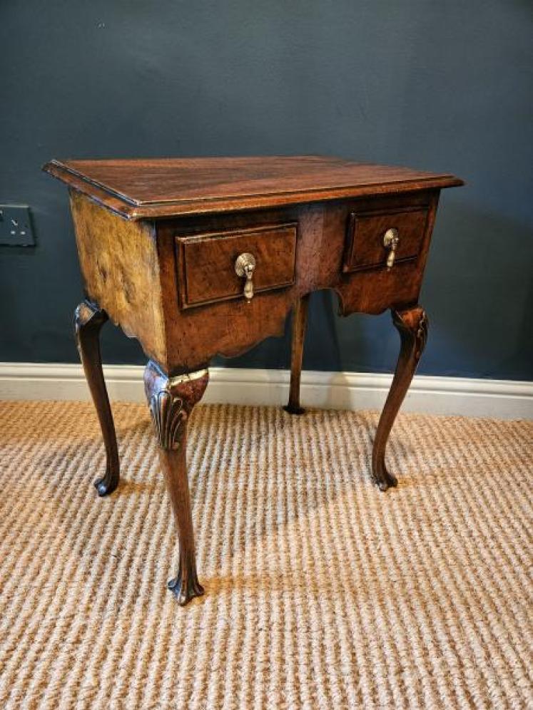 Small Proportion Queen Anne Style Walnut Lowboy - Image 4