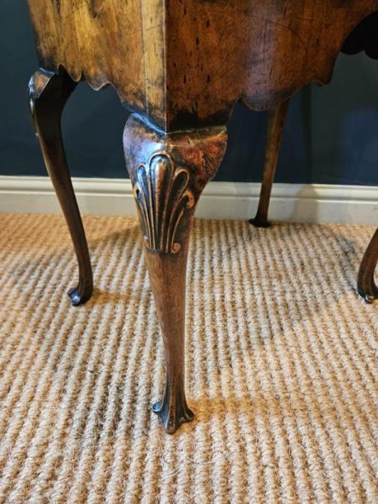 Small Proportion Queen Anne Style Walnut Lowboy - Image 5