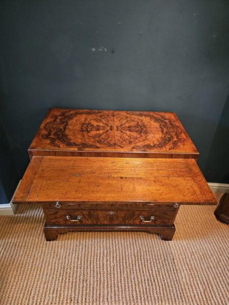 Superb Late Georgian Walnut Chest with Brushing Slide - Image 5