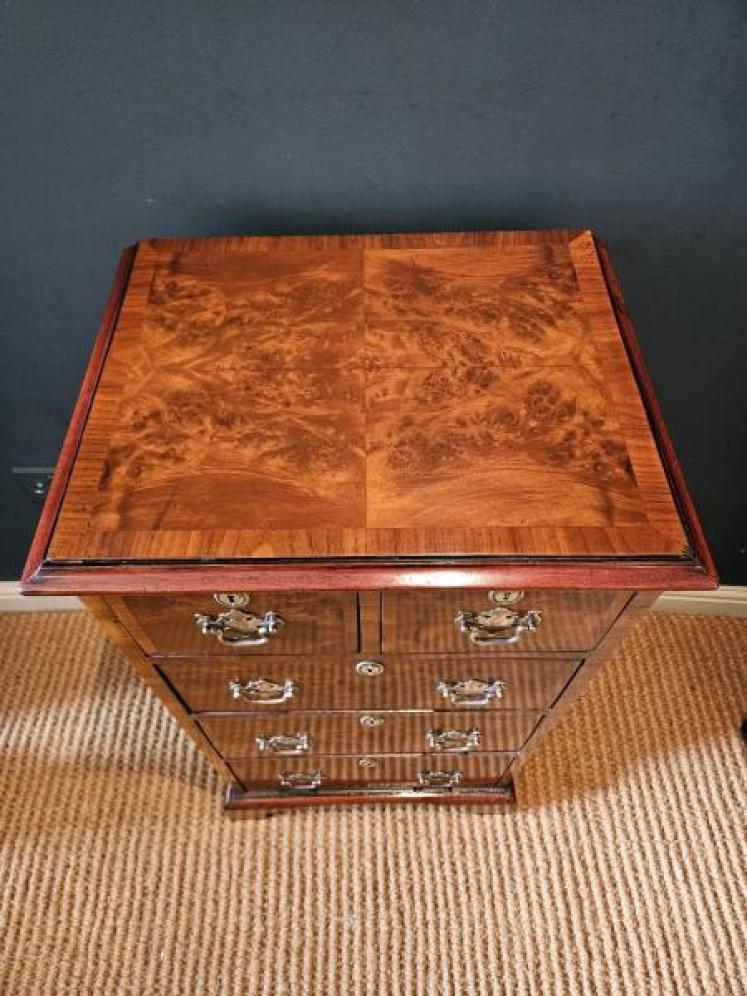 Victorian Burr Walnut Tallboy Chest - Image 4