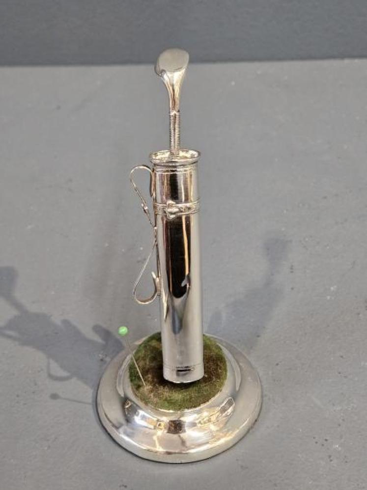 Silver Golf Bag Pin Cushion - Image 4