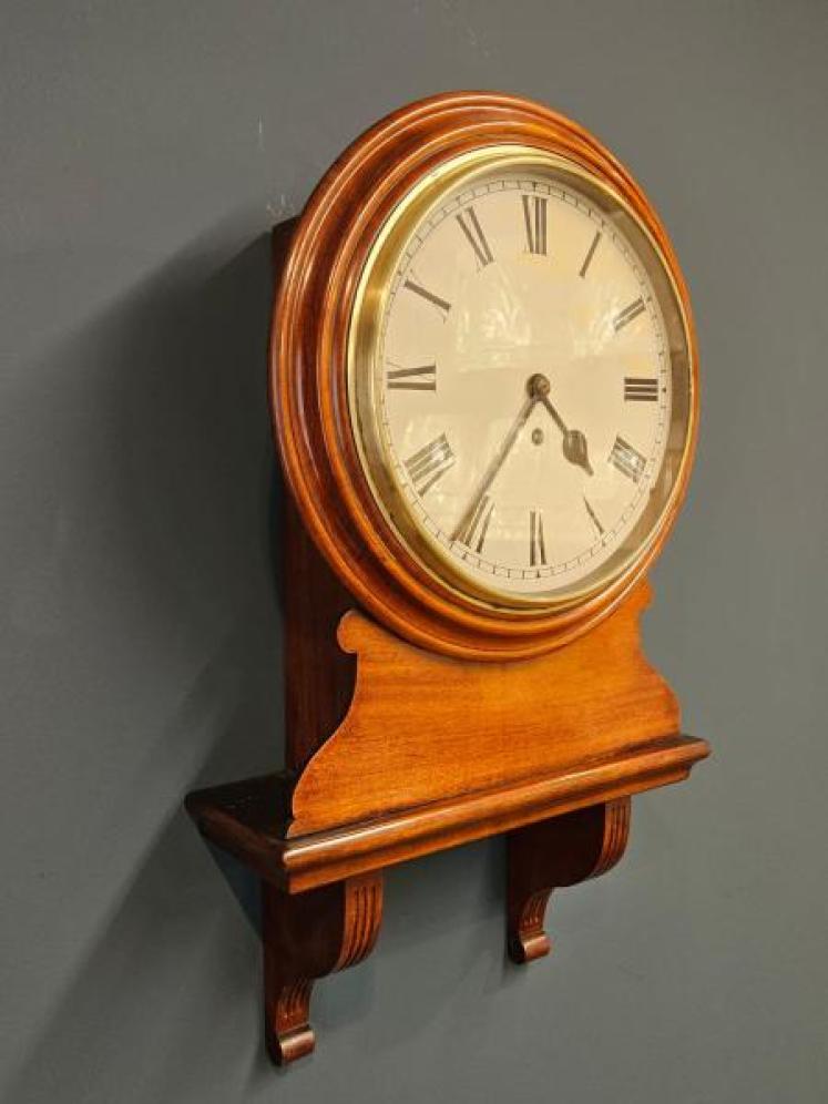 Victorian 8 Day Single Fusee Drop Dial Wall Clock  - Image 3