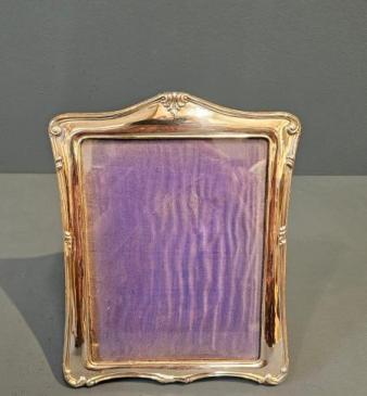 Embossed Silver Portrait Sized Photo Frame 