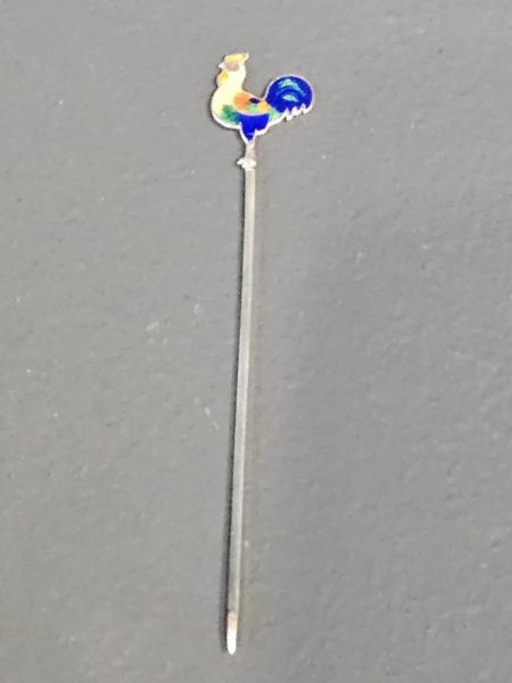 Silver and Enamel Cockerel Cocktail Sticks - Image 3