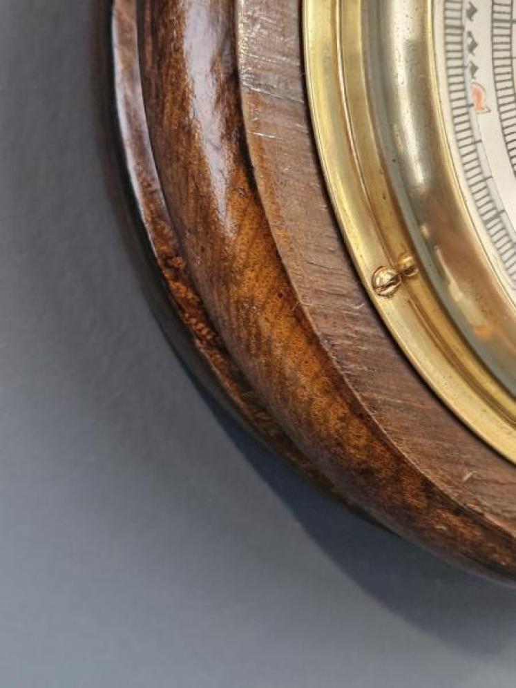 Weekly Telegraph Oak Cased Barometer - Image 4