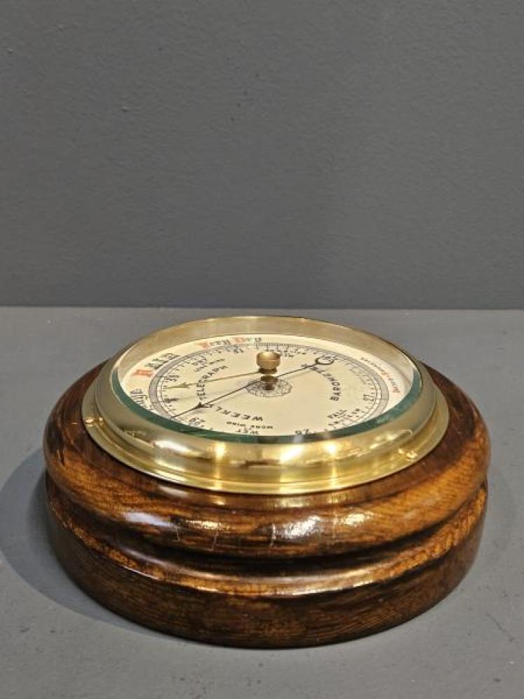 Weekly Telegraph Oak Cased Barometer - Image 5