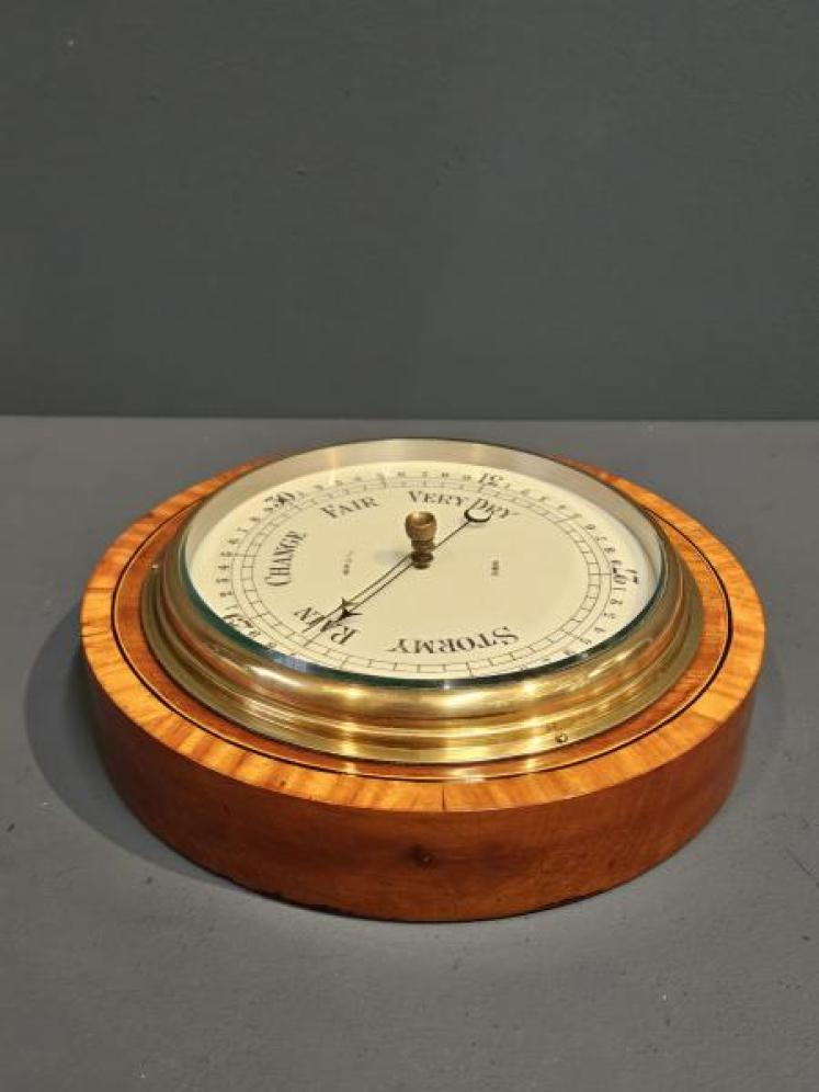 Edwardian Dublin Walnut Cased Aneroid Barometer - Image 7