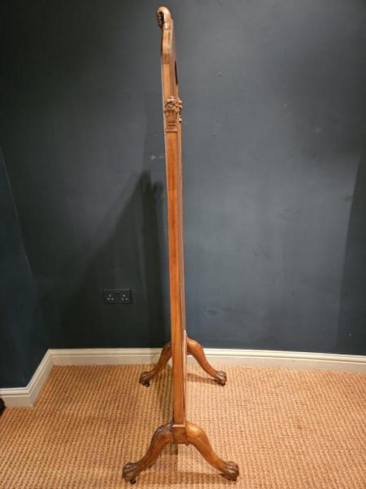 Victorian Walnut Cheval Mirror - Image 6