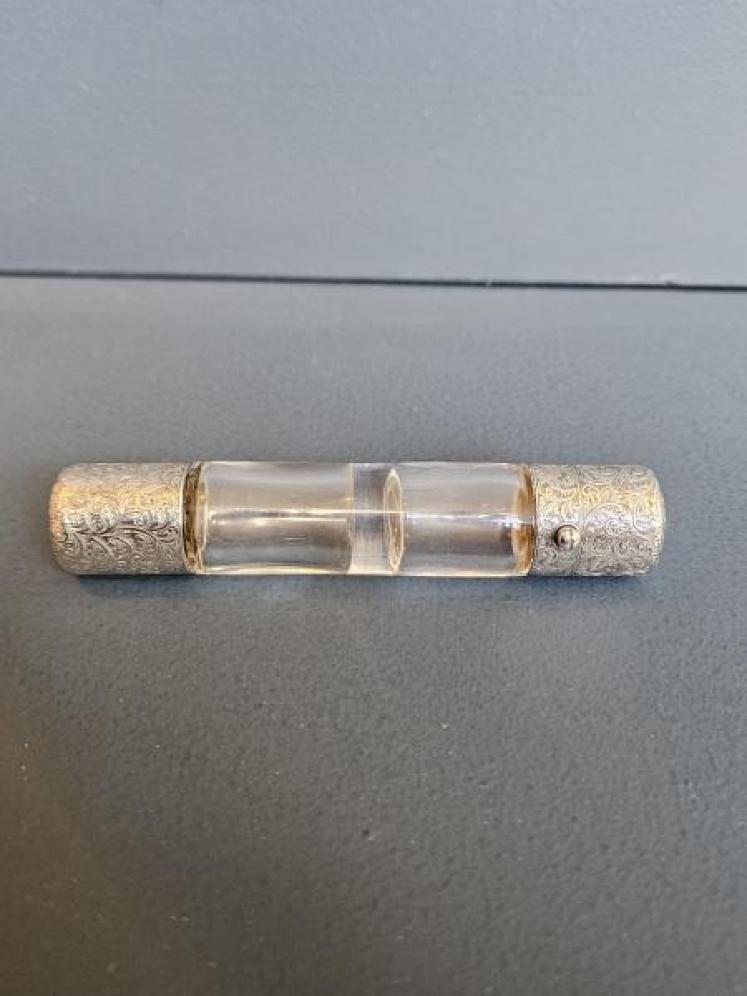 Victorian Sampson Mordan Silver Smelling Salts and Perfume Bottle - Image 1